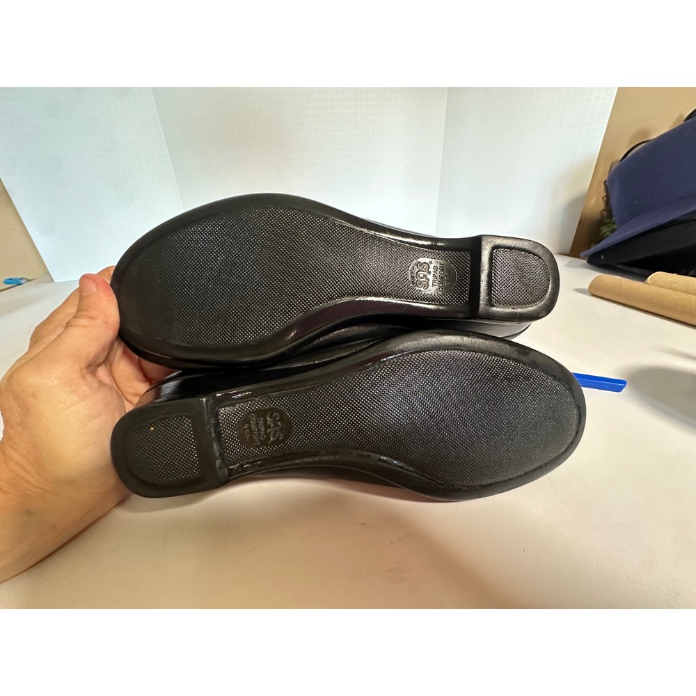 SAS Tripad Comfort Women 7 M Black Leather Wedge Loafers Slip On Shoes D7128665 - Picture 8 of 10